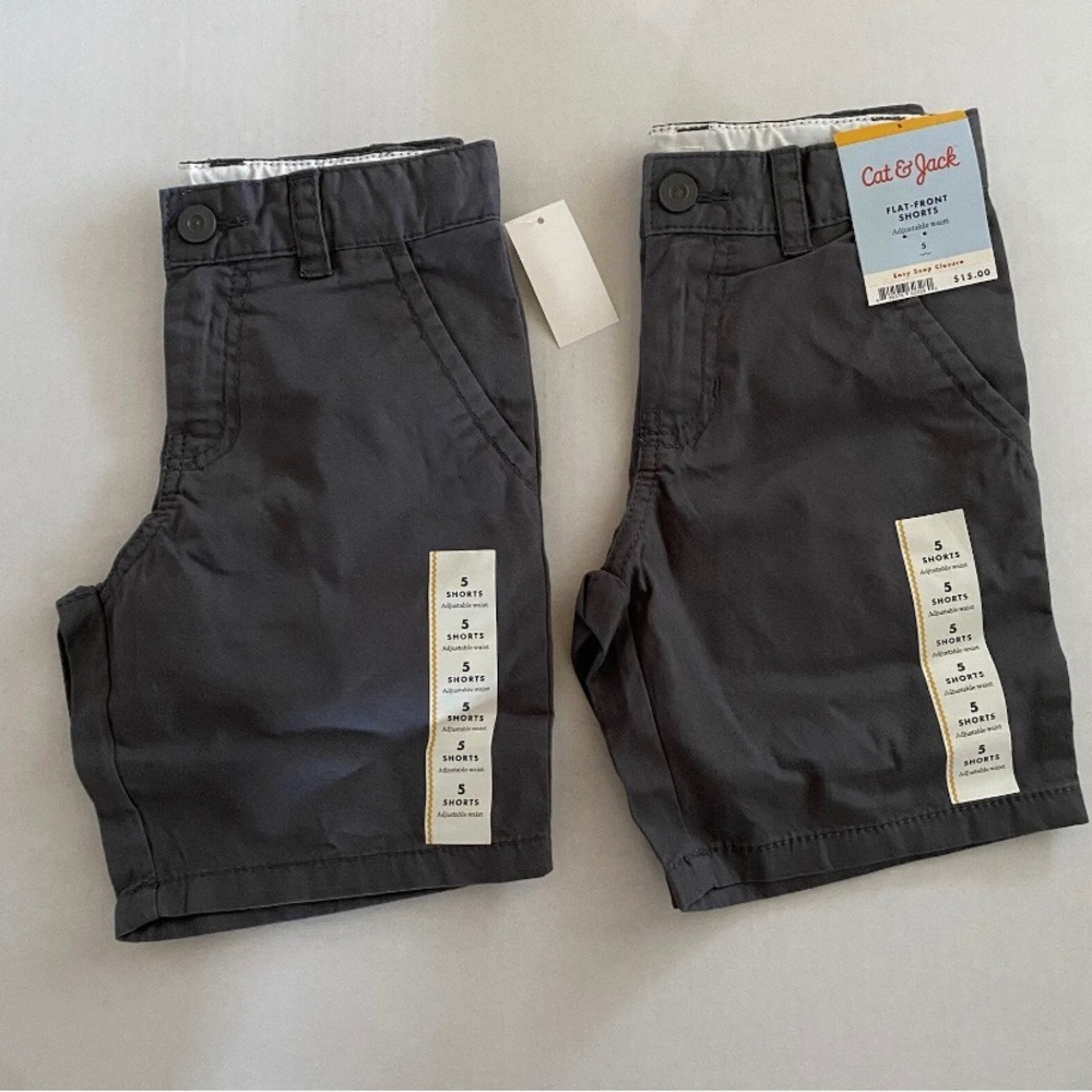 Cat and Jack Shorts Set Of 2 Adjustable Waist Easy Snap Closure HOST PICK - Picture 3 of 9